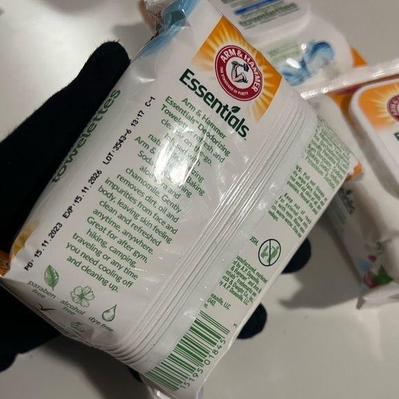 Pack 3 Arm & Hammer Essentials Towelettes Wipes Clear Water Simply Fre. - Picture 7 of 8